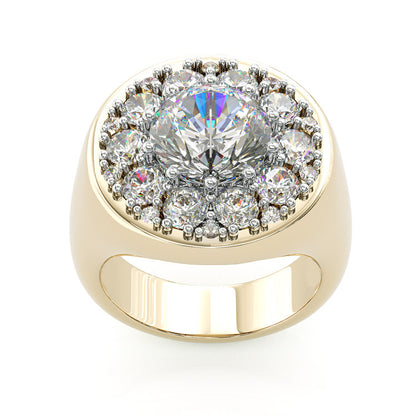 Jzora handmade 3ct round cut vintage sterling silver engagement ring