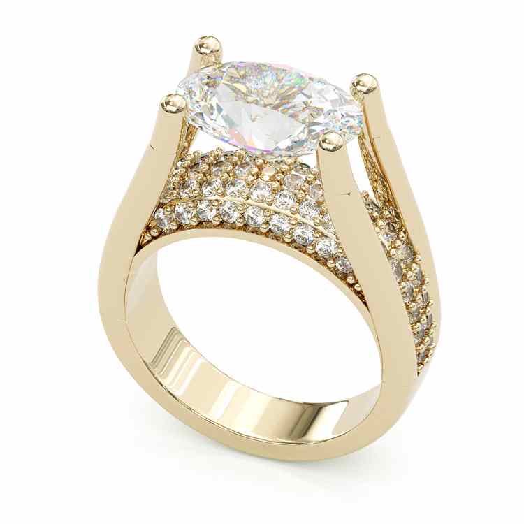 Jzora handmade oval cut vintage sterling silver engagement ring