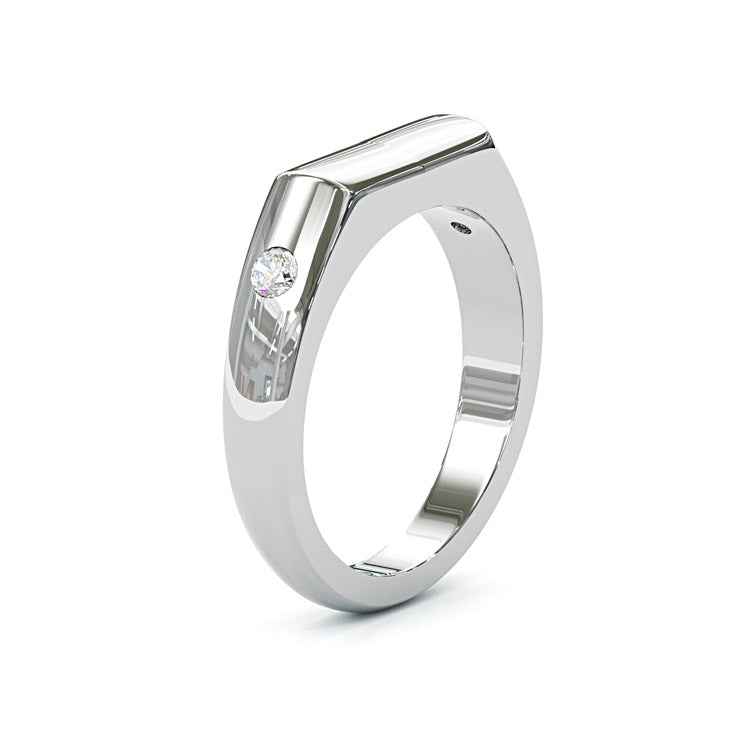 Jzora handmade minimal modern design simple sterling silver ring