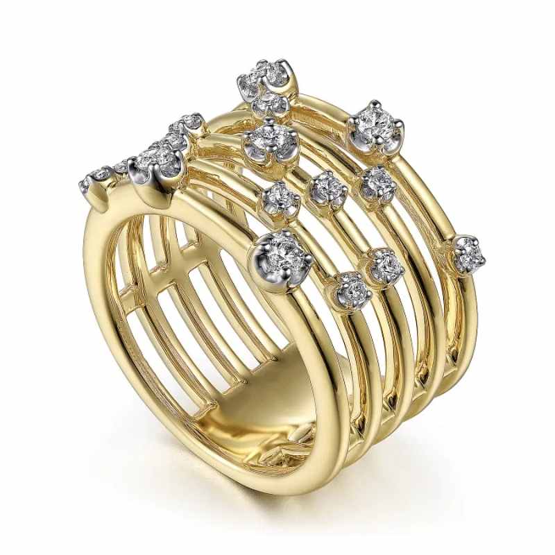 Jzora handmade white round cut multi row vintage women's band ring