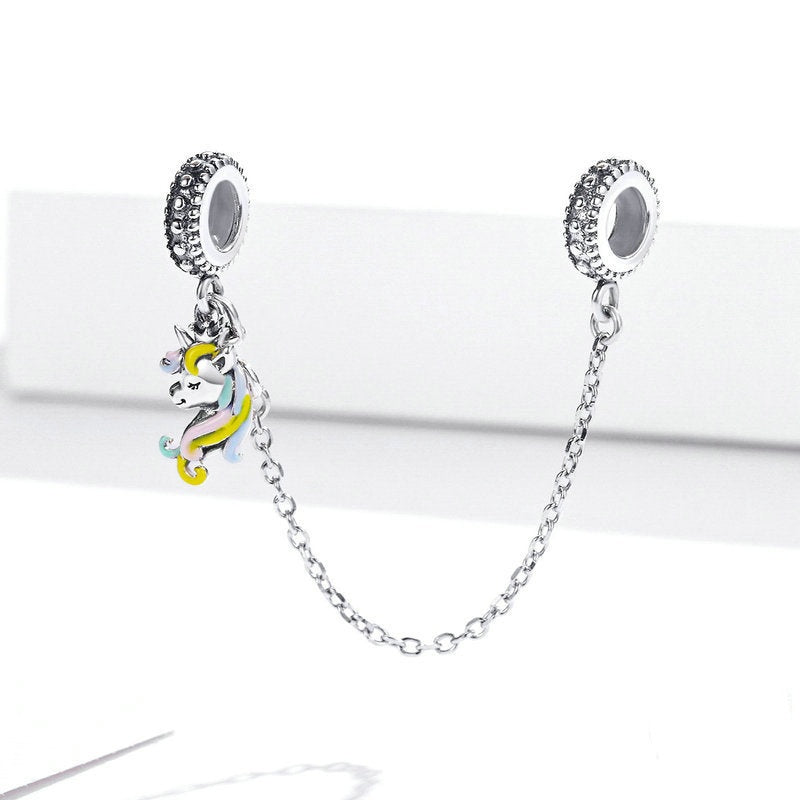 Jzora Unicorn Sterling Silver Positioning Security Chain