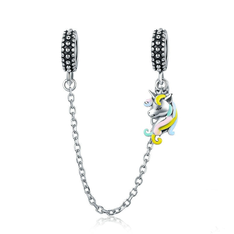 Jzora Unicorn Sterling Silver Positioning Security Chain