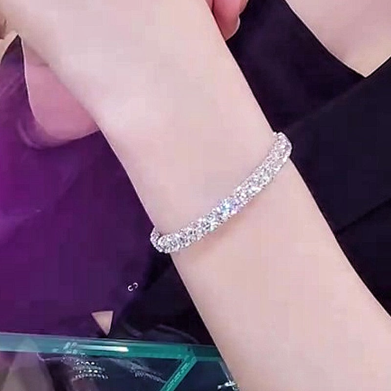 Jzora handmade luxe halo eternal radiance modern tennis bracelet