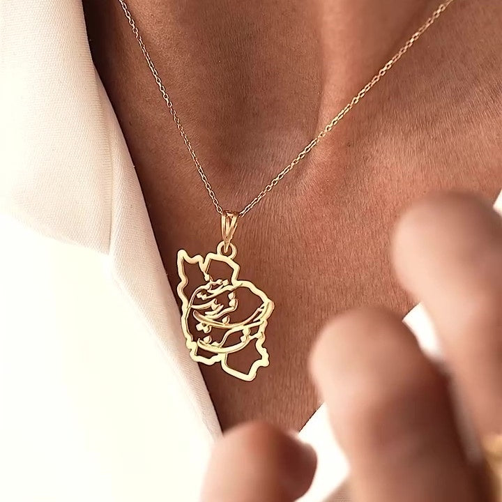 Jzora handmade minimalist unique sterling silver necklace