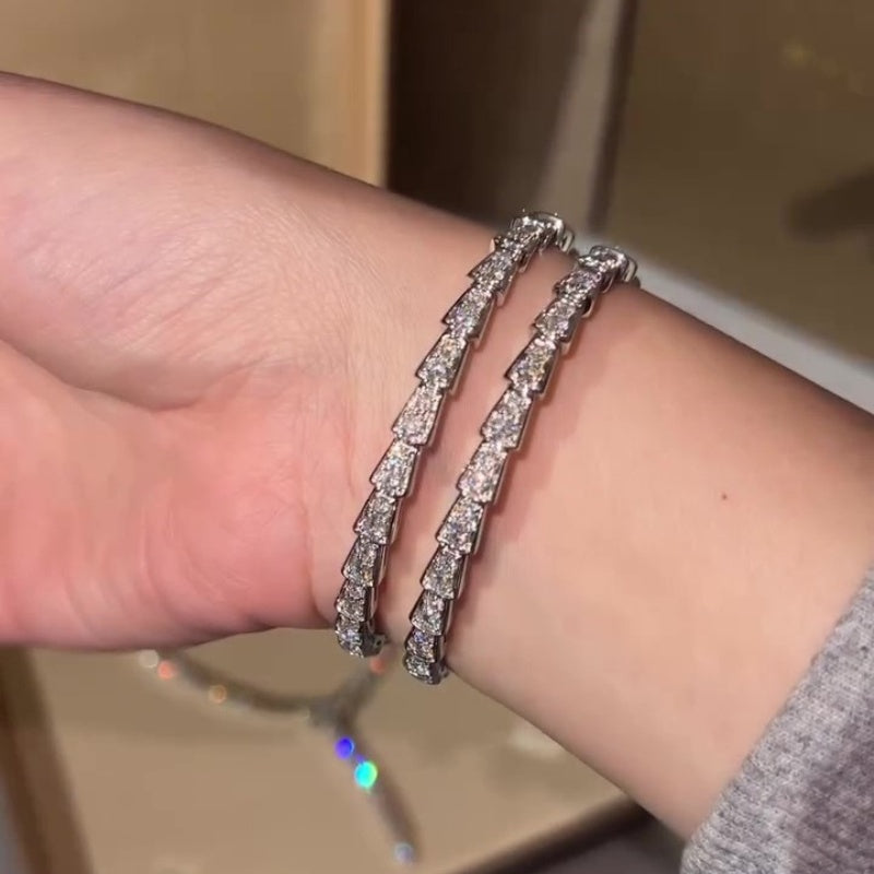 Jzora handmade trendsetter serpent wrap chic sparkle bracelet