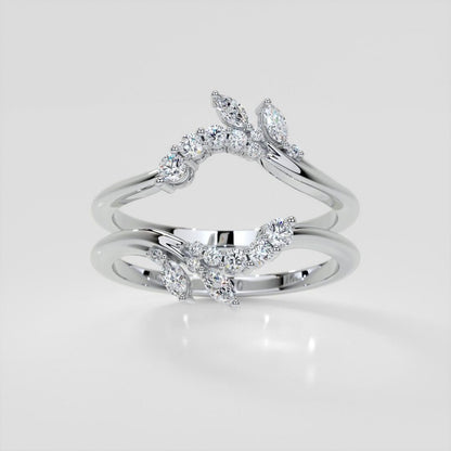 Jzora handmade round cut brilliant sterling silver wedding bridal ring set