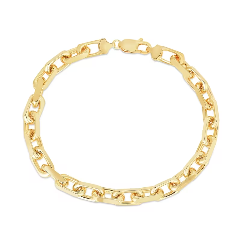 Jzora handmade gold tone cable link bracelet