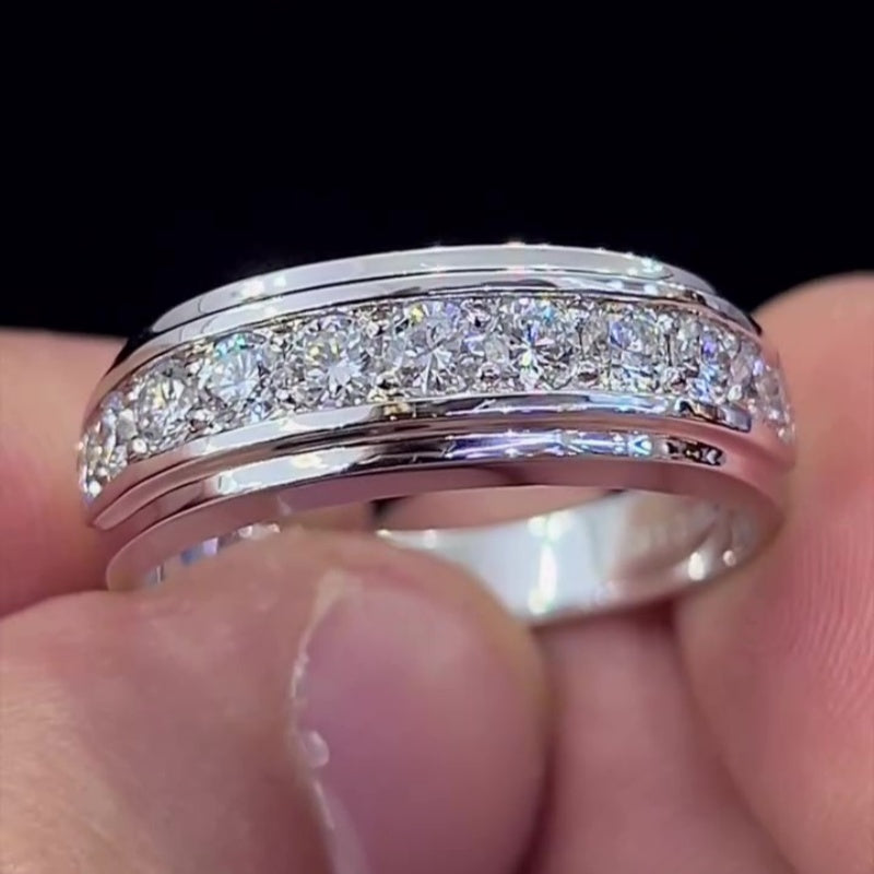 Jzora handmade 1.03ct classic round cut ring