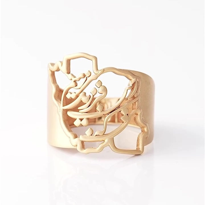 Jzora handmade unique minimalist gold-color sterling silver ring