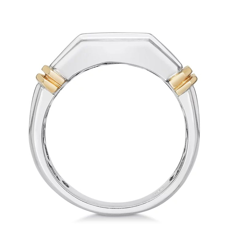 Jzora handmade fashion round cut statement men’s ring