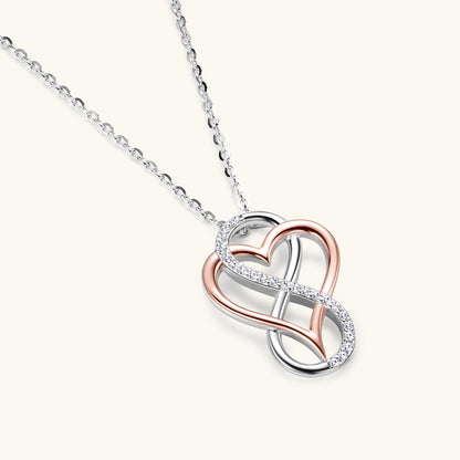 Jzora handmade stylish heart moissanite sterling silver necklace