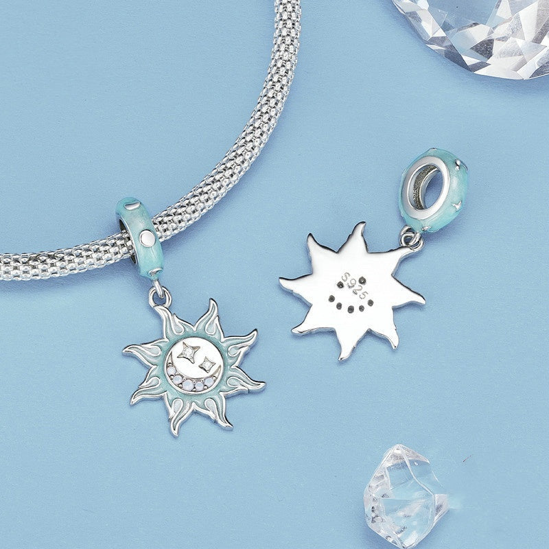 Jzora Mystic Vintage Opal Sun Sterling Silver Charm