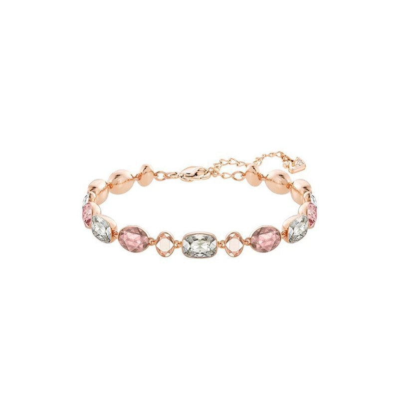 Jzora handmade multi-stone brilliant tennis alloy bracelet