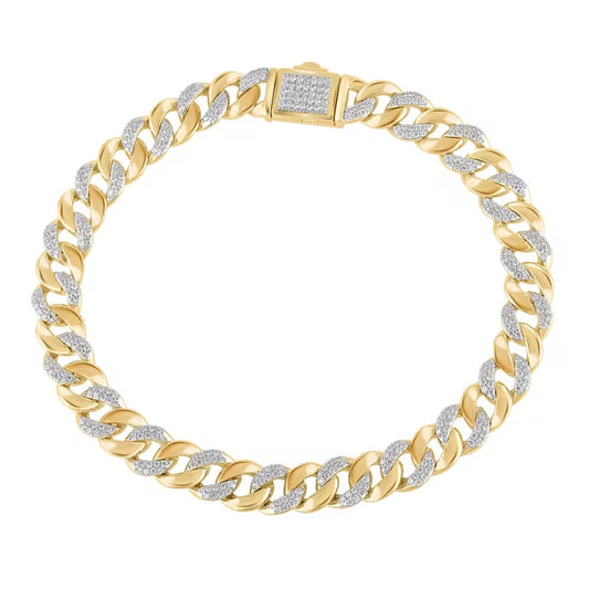 Jzora handmade gold luxury cuban CZ bracelet