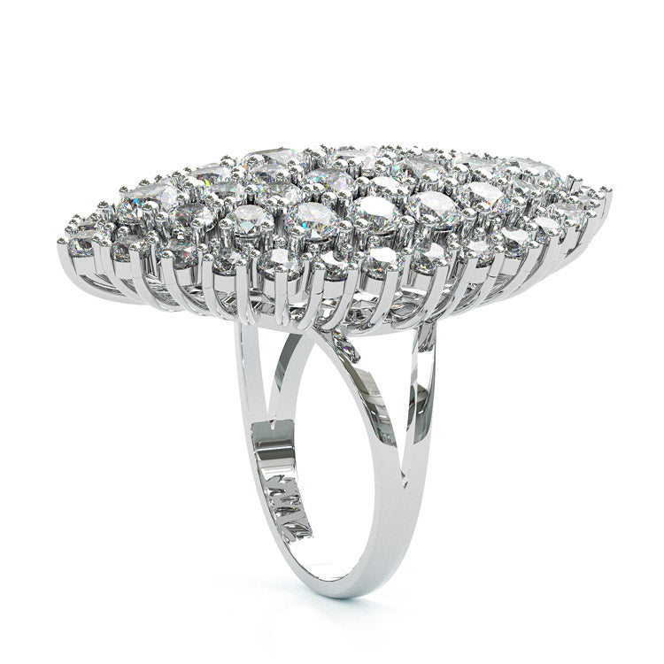 Jzora handmade 5ct round cut sparkle sterling silver engagement ring