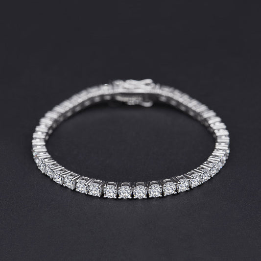 Jzora Vintage Round Cut Sterling Sliver Tennis Bracelet