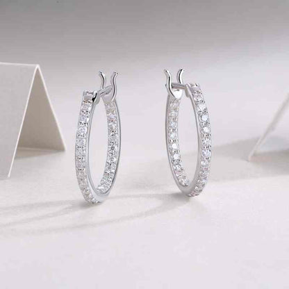 Jzora handmade round cut vintage Moissanite sterling silver earrings