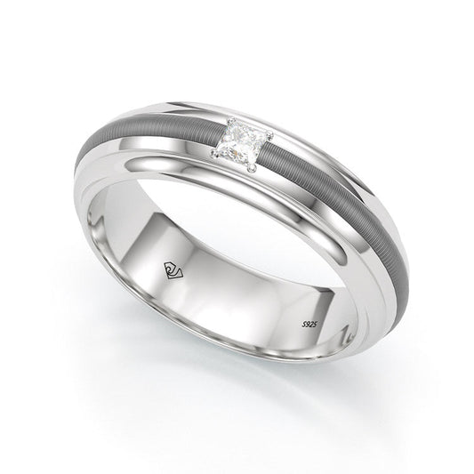 Jzora Handmade Sterling Silver Men's Band