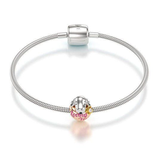 Jzora handmade smiling puppy loving you tennis bracelet