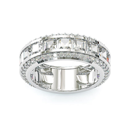 Jzora handmade gold-color princess cut brilliant men's ring