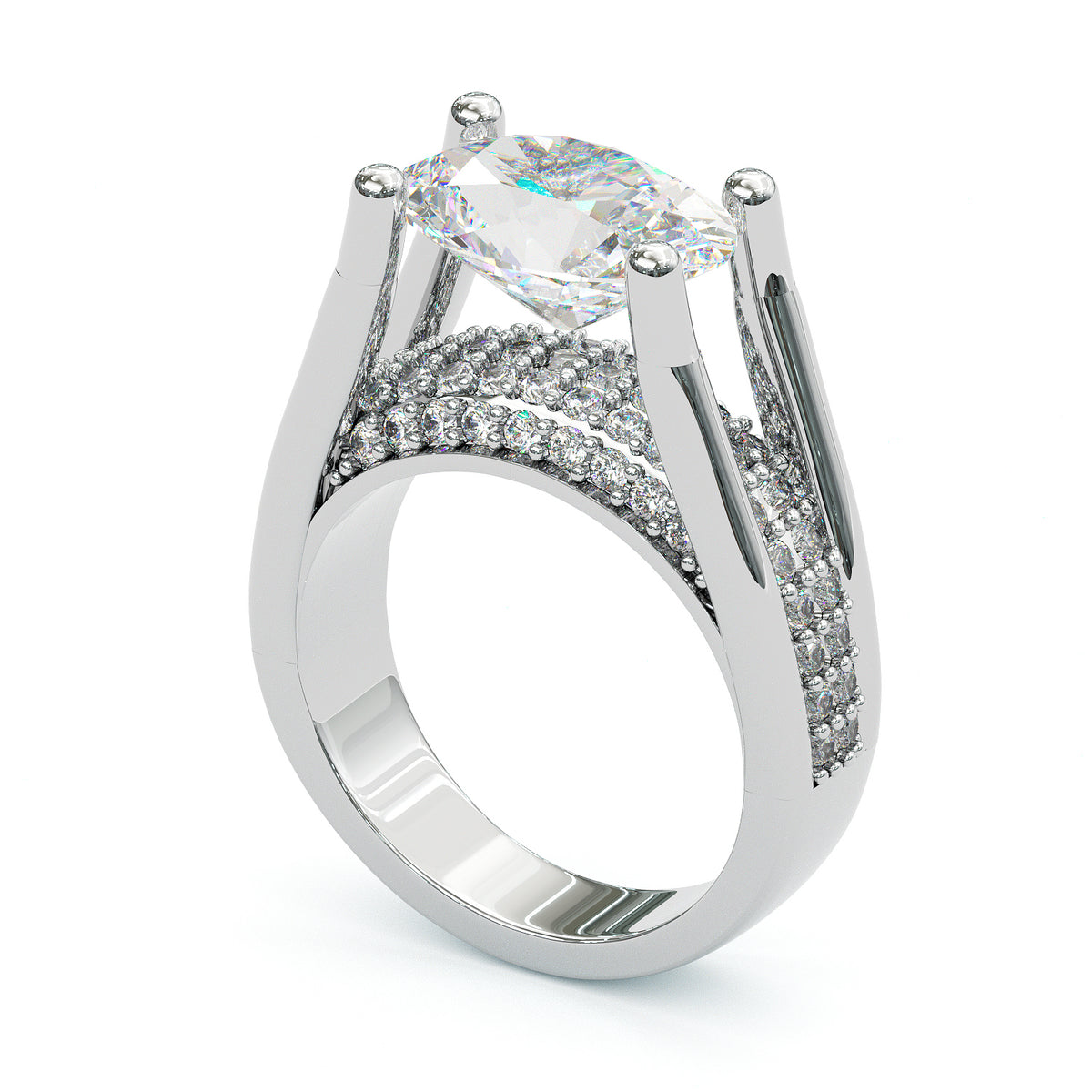 Jzora handmade oval cut vintage sterling silver engagement ring