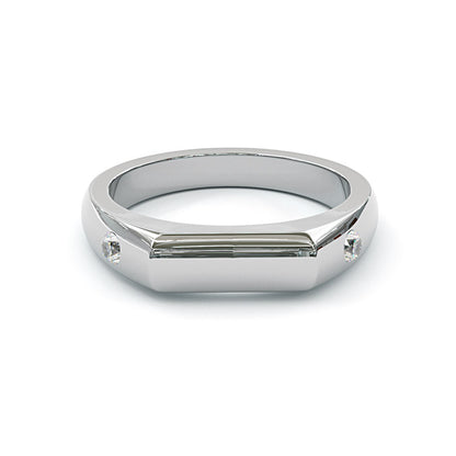 Jzora handmade minimal modern design simple sterling silver ring