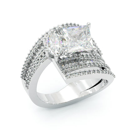 Jzora handmade radiant&marquise cut vintage ring