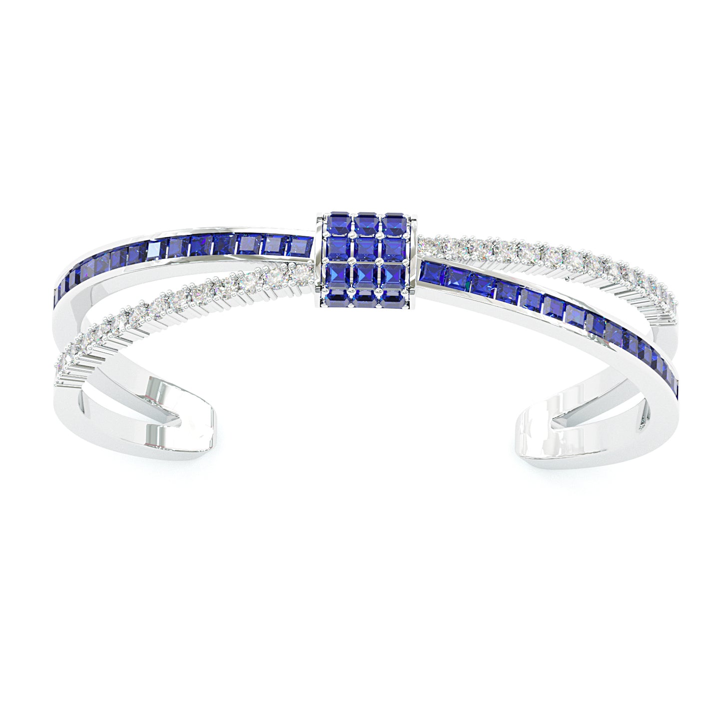 Jzora handmade luxury ruby CZ bangle tennis bracelet