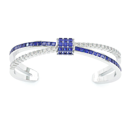 Jzora handmade luxury ruby CZ bangle tennis bracelet