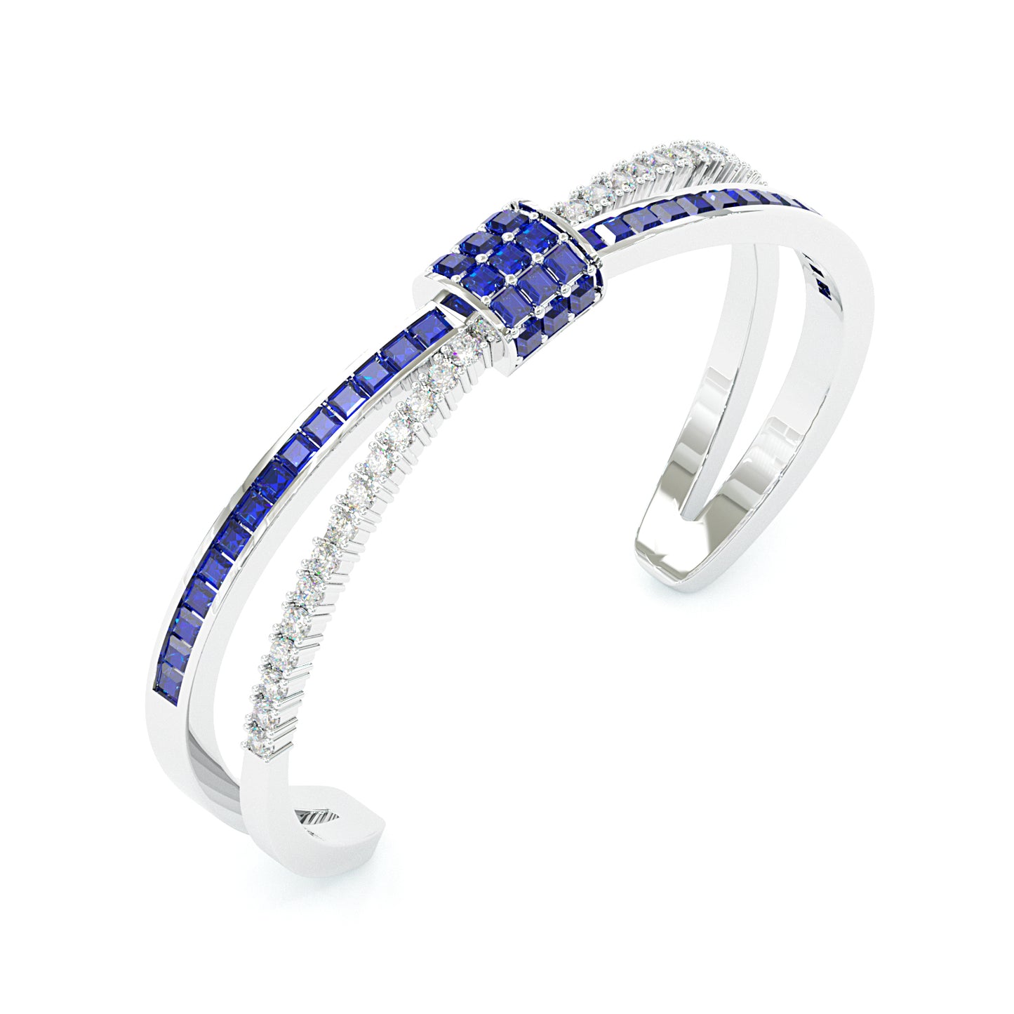 Jzora handmade luxury ruby CZ bangle tennis bracelet