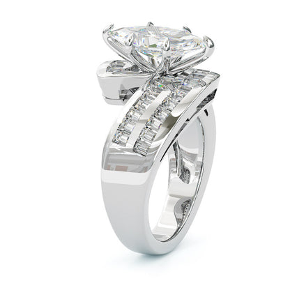 Jzora handmade 1.5ct marquise cut vintage sterling silver wedding engagement ring