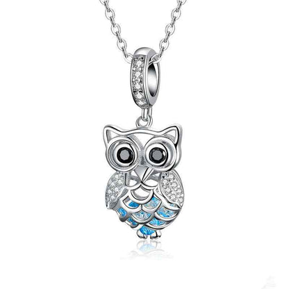 Jzora Openwork Owl Animal Sterling Silver Charm