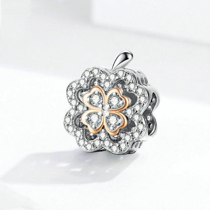 Jzora Fashion Four-Leaf Clover Sterling Silver Charm