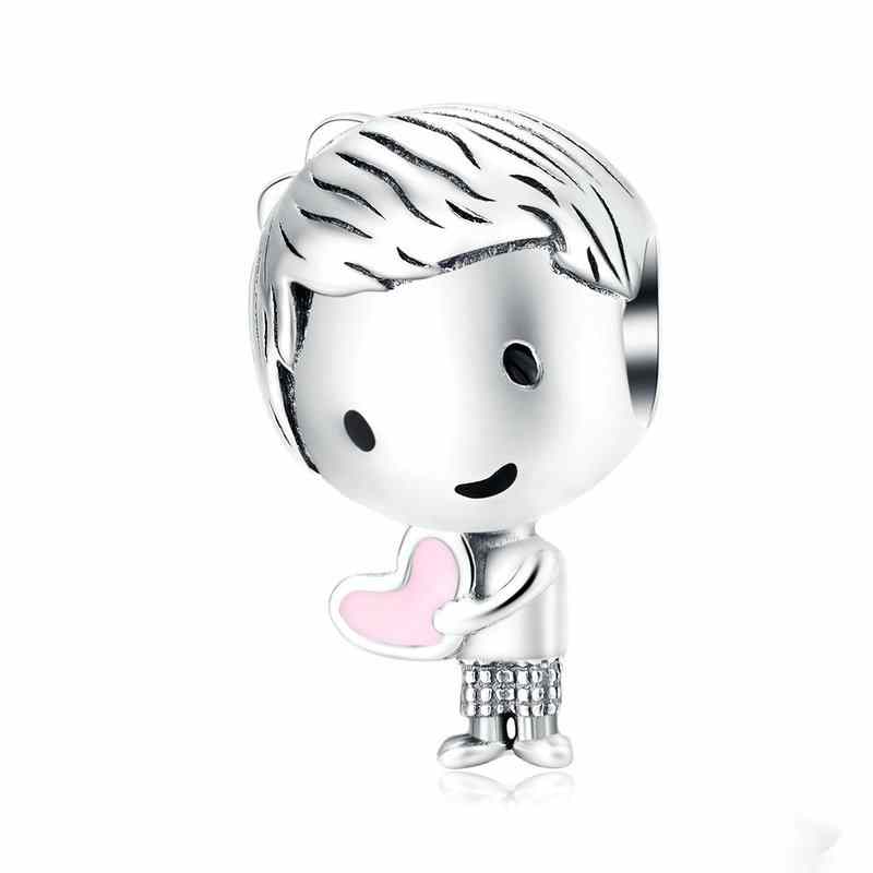 Jzora Fashion Boys and Girls Love Sterling Silver Charm