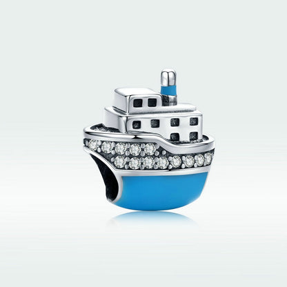 Jzora Blue Ocean Luxury Yacht Sterling Silver Charm