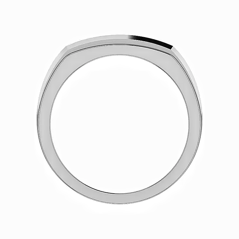 Jzora handmade 0.5ct sleek line minimalist channel-set moissanite men’s sterling silver ring