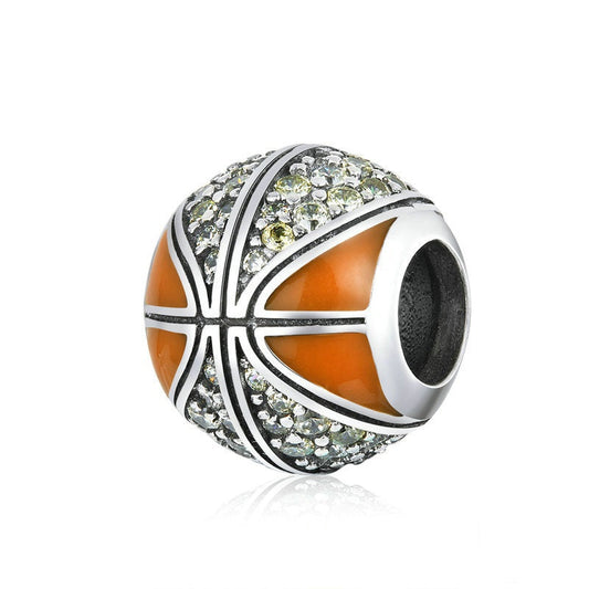 Jzora Simple Sport Basketball Sterling Silver Charm