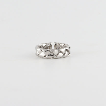 Jzora handmade braided fashion sterling silver adjustable ring