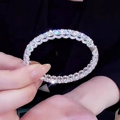 Jzora handmade luxe halo eternal radiance modern tennis bracelet