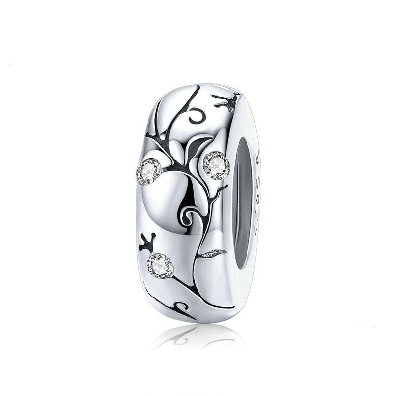 Jzora Classical Flower Sterling Silver Charm