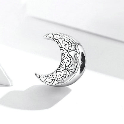 Jzora Vine Vintage Moon Sterling Silver Charm