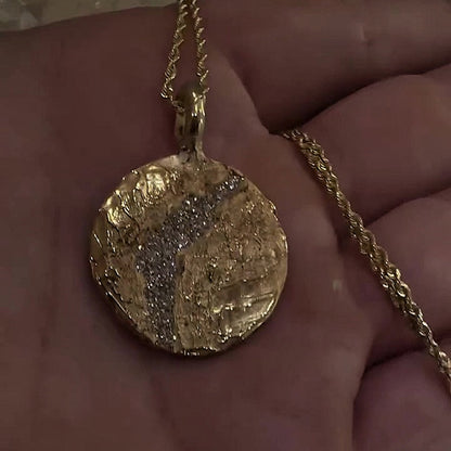 Jzora handmade sparkling river detail breaker pendant necklace