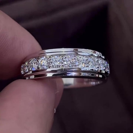 Jzora handmade 1.03ct classic round cut ring