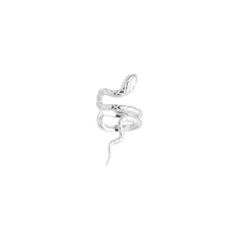 Jzora handmade creative snake sterling silver earrings clip