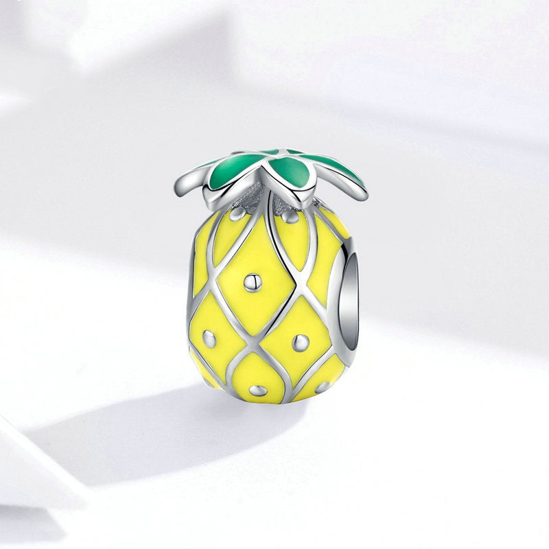 Jzora Cute Fruit Pineapple Sterling Silver Charm