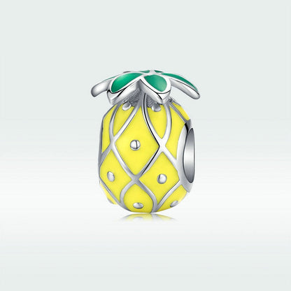 Jzora Cute Fruit Pineapple Sterling Silver Charm