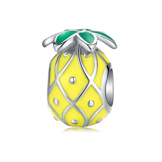 Jzora Cute Fruit Pineapple Sterling Silver Charm