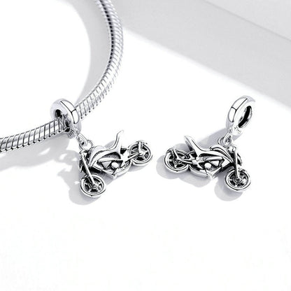 Jzora Cool Sport Motorbike Sterling Silver Charm