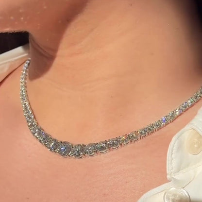Jzora handmade sparkling round cut necklace