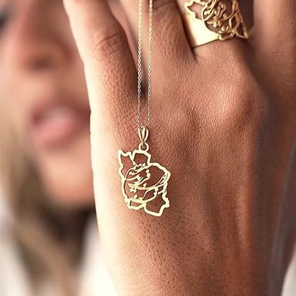 Jzora handmade minimalist unique sterling silver necklace